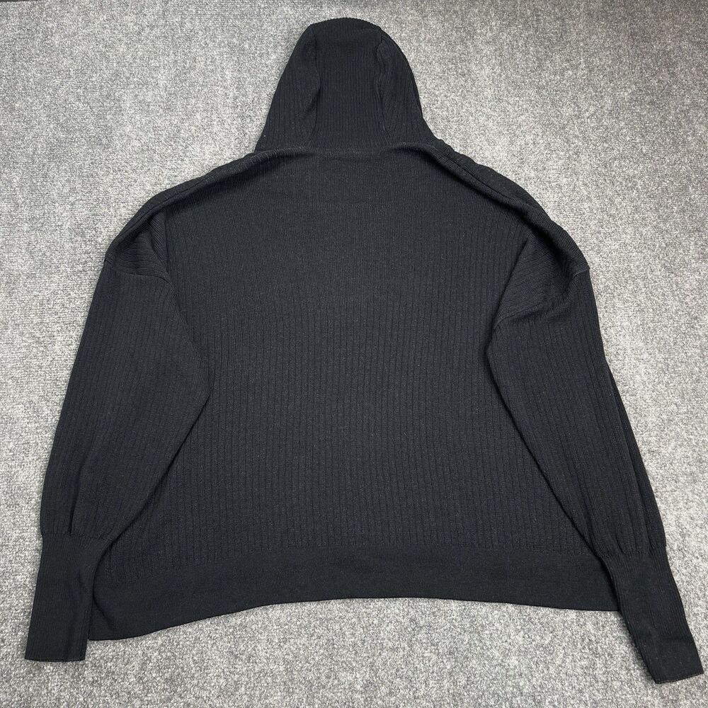 Gymshark Pause Knitwear Sweater Hoodie Womens XL Oversized Ribbed Black - Picture 5 of 12